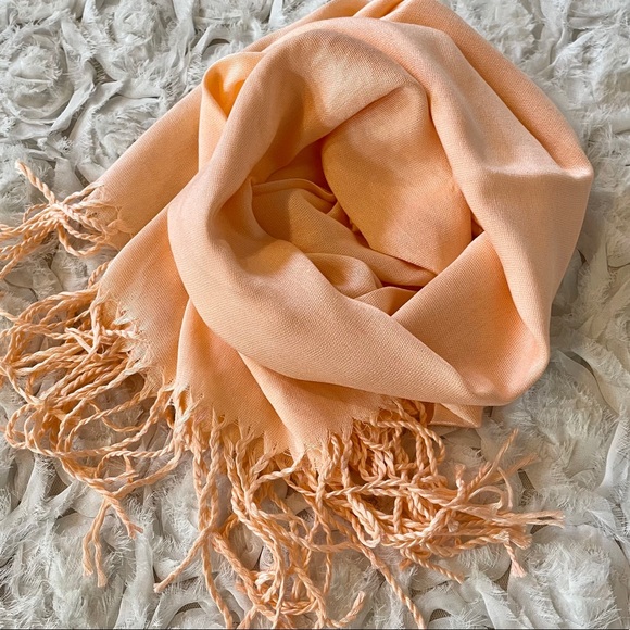 Peach Pashmina Scarf - Picture 3 of 3